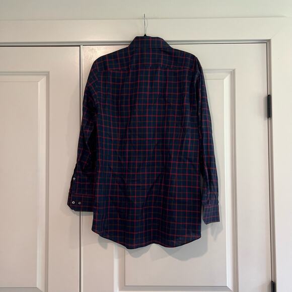 Boss Hugo Boss Men's Tailored Slim Fit Dress Shirt Navy Size 39‎ 15 1/2 - Picture 6 of 9